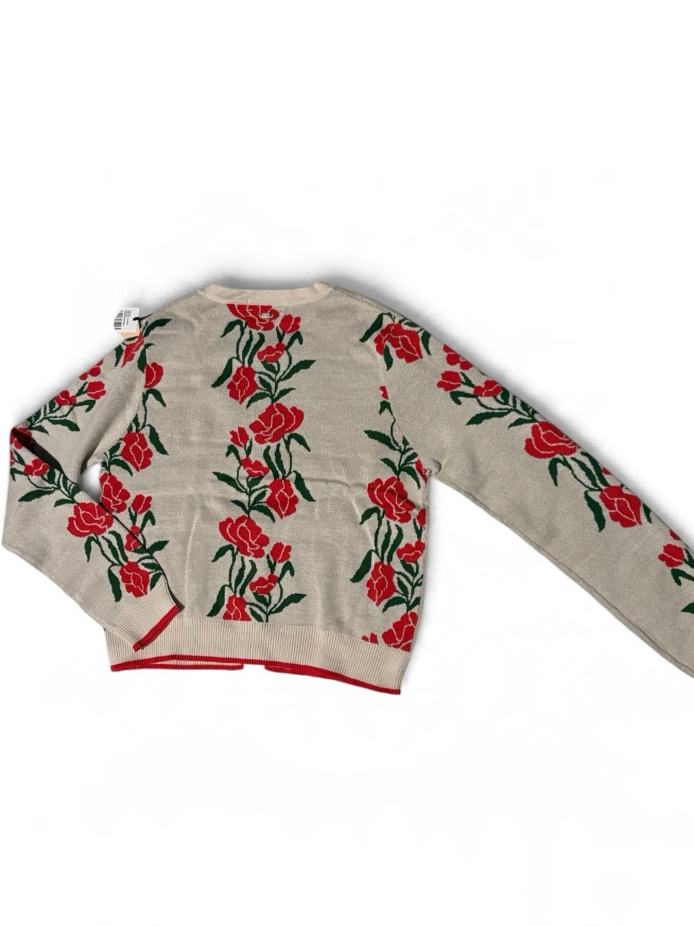 Scotch & Soda Poinsettia Crewneck 100% Cotton Cardigan Sweater Size Med-NWT - Picture 4 of 16